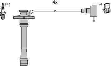 Hitachi 134132 - Augstsprieguma vadu komplekts