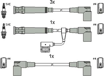 Hitachi 134805 - Augstsprieguma vadu komplekts