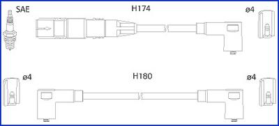 Hitachi 134808 - Augstsprieguma vadu komplekts