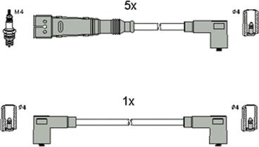 Hitachi 134810 - Augstsprieguma vadu komplekts