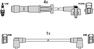 Hitachi 134339 - Augstsprieguma vadu komplekts