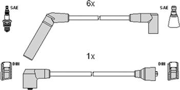 Hitachi 134338 - Augstsprieguma vadu komplekts