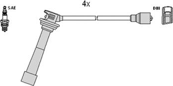 Hitachi 134374 - Augstsprieguma vadu komplekts