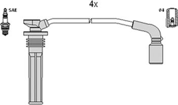 Hitachi 134375 - Augstsprieguma vadu komplekts