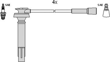 Hitachi 134370 - Augstsprieguma vadu komplekts