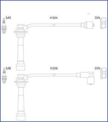 Hitachi 134242 - Augstsprieguma vadu komplekts