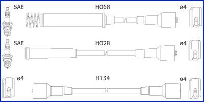 Hitachi 134203 - Augstsprieguma vadu komplekts