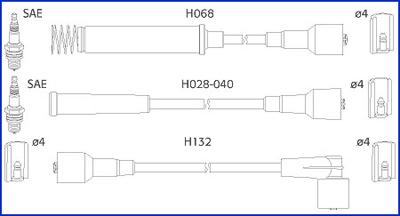 Hitachi 134214 - Augstsprieguma vadu komplekts