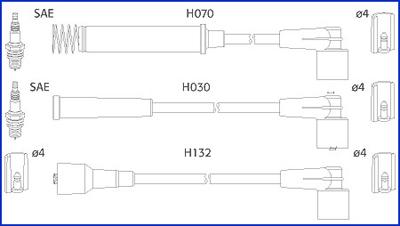 Hitachi 134226 - Augstsprieguma vadu komplekts