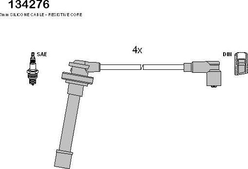 Hitachi 134276 - Augstsprieguma vadu komplekts
