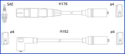 Hitachi 134790 - Augstsprieguma vadu komplekts