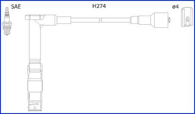 Hitachi 134775 - Augstsprieguma vadu komplekts