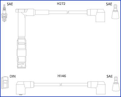 Hitachi 134777 - Augstsprieguma vadu komplekts