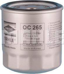 MAHLE OC265 - Eļļas filtrs