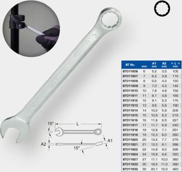 KS Tools BT011911 - Uzgriežņatslēga