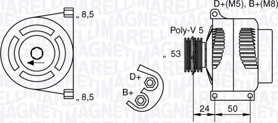 Magneti Marelli 063377008010 - Ģenerators
