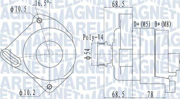 Magneti Marelli 063732094010 - Ģenerators