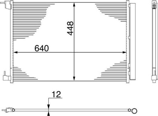 MAHLE AC412000S - Kondensators, Gaisa kond