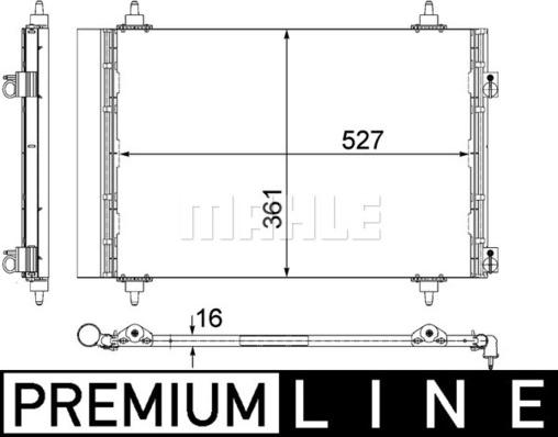 MAHLE AC554000P - Kondensators, Gaisa kond