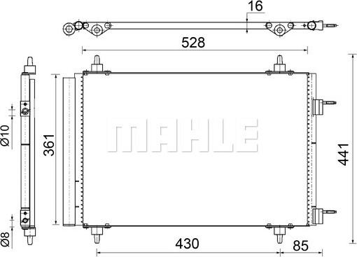 MAHLE AC554000S - Kondensators, Gaisa kond