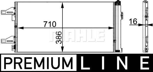 MAHLE AC363000P - Kondensators, Gaisa kond
