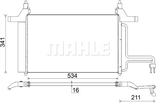 MAHLE AC 790 000S - Kondensators
