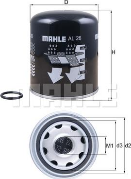 MAHLE AL26 - Gaisa sausinātāja patrona