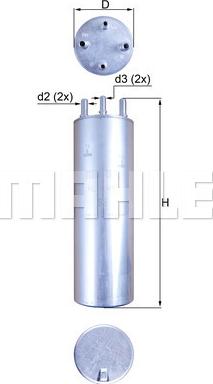 MAHLE KL229/11 - Degvielas filtrs