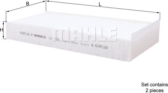 MAHLE LA 1156/S - Filtrs, Salona