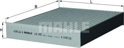MAHLE LAK 855 - Filtrs, Salona