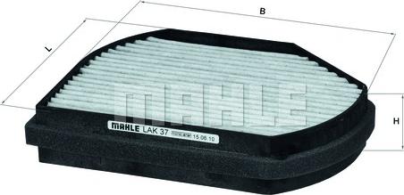 MAHLE LAK37 - Filtrs, Salona telpas