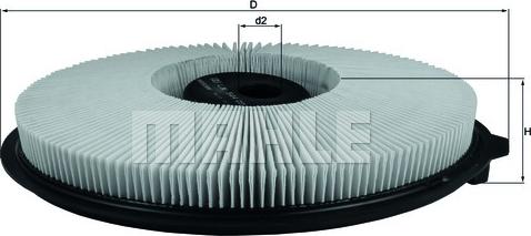 MAHLE LX544 - Gaisa filtrs