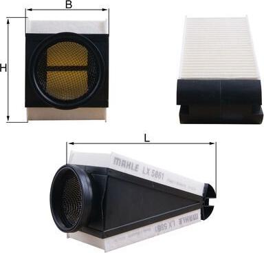 MAHLE LX5861 - Gaisa filtrs