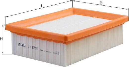 MAHLE LX5791 - Gaisa filtrs