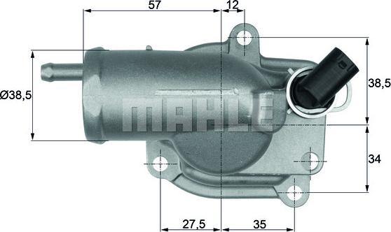 MAHLE TH1087 - Termostats, Dzesēšanas šķidrums