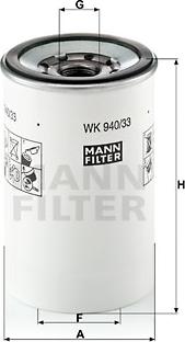 Mann-Filter WK 940/33 x - Degvielas