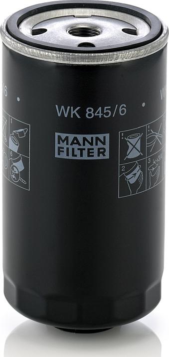 Mann-Filter WK 845/6 - Degvielas filtrs
