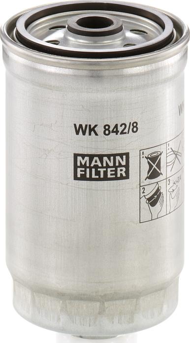 Mann-Filter WK 842/8 - Degvielas filtrs