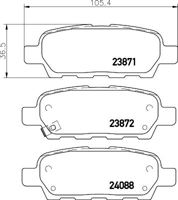 Brembo P56046 - Bremžu uzliku kompl