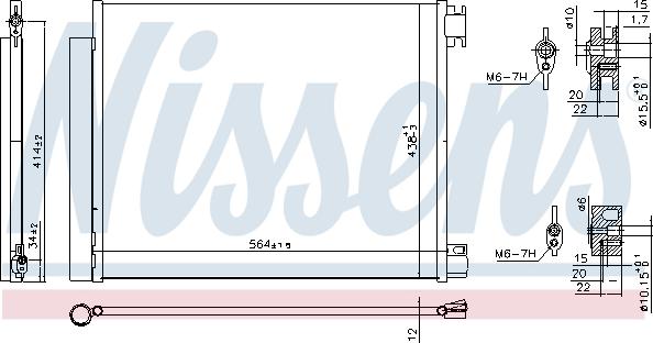 Nissens 941060 - Kondensators, Gaisa kond