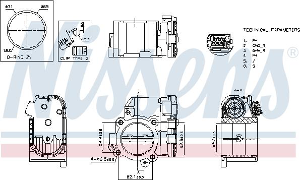 Nissens 955192 - Droseļvārsta pievada stiprinājums