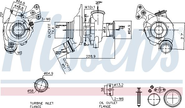 Nissens 93323 - Kompresors, Turbopūte