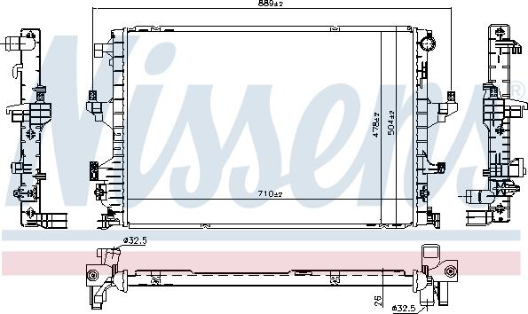 Nissens 65346 - Radiators, Motora dzesēšanas