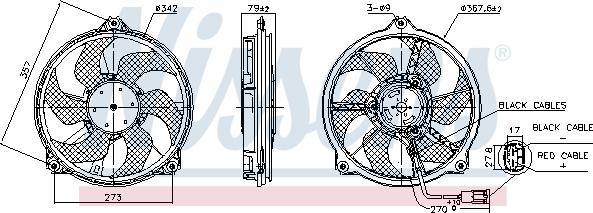 Nissens 850073 - Ventilators, Motora dzesēšanas