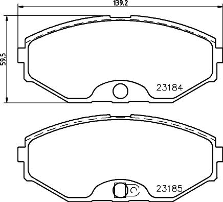 Brembo P56045 - Bremžu uzliku kompl