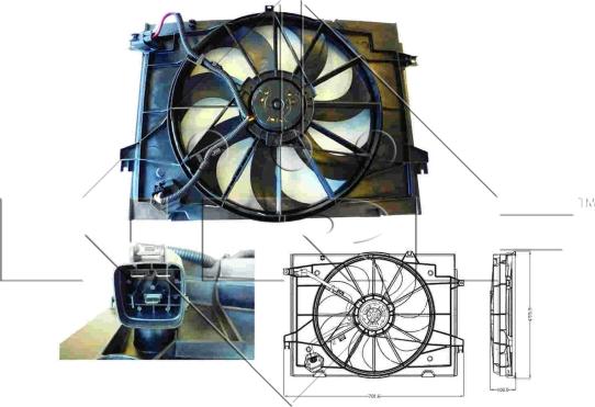 NRF 47285 - Ventilators, Motora dzesēšanas
