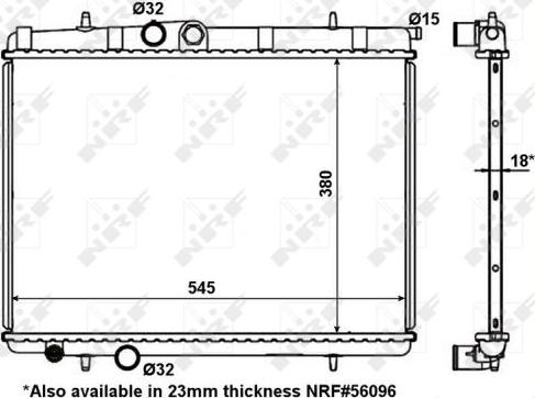 NRF 56095 - Radiators, Motora dzesēšanas