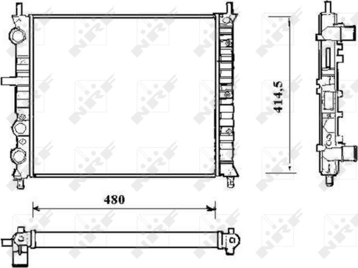NRF 58191 - Radiators, Motora dzesēšanas