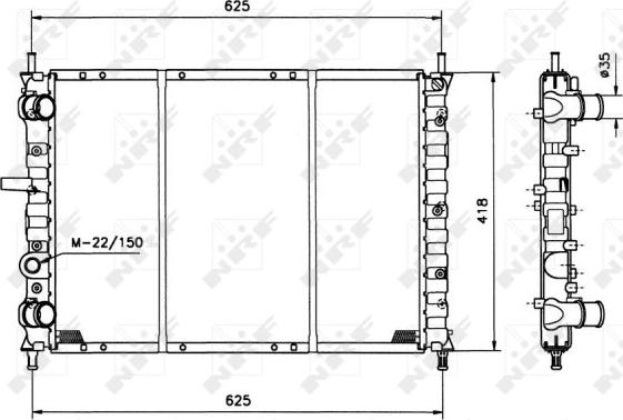 NRF 58122 - Radiators, Motora dzesēšanas