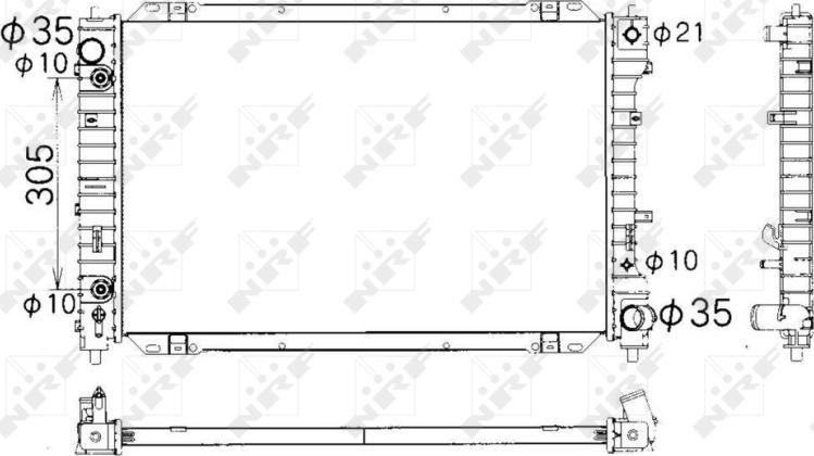 NRF 53378 - Radiators, Motora dzesēšanas